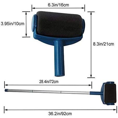 عدة للصباغة بطريقة سهلة، إصبغ بنفسك، رولو قابل للملء، مع اكسسوارات للمناطق الصعبة