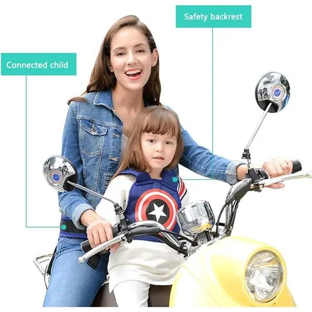 حزام أمان للدراجات النارية للأطفال قابل للتعديل متعدد الوظائف لمقعد دراجة الأطفال للأولاد والبنات