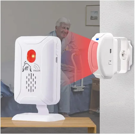 Versión Mejorada de Alarma de Sensor de Cama y Prevención de Caídas para Ancianos/Demencia y Más, Buscapersonas de Cuidador con Alerta de Sensor de Movimiento de 5 Niveles de Volumen, Alarma 