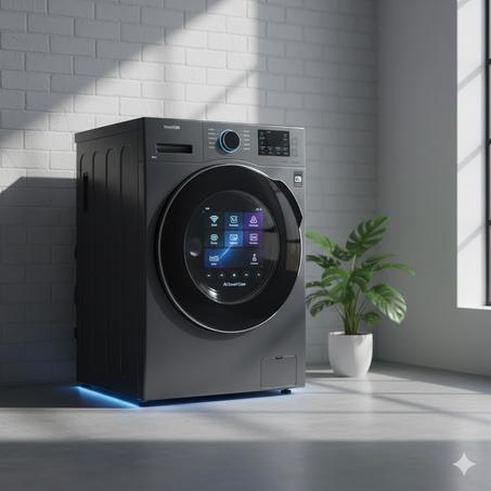 غسالة ملابس أوتوماتيكية 8 كجم بتقنية Inverter، ذكية وموفرة للطاقة 🧺