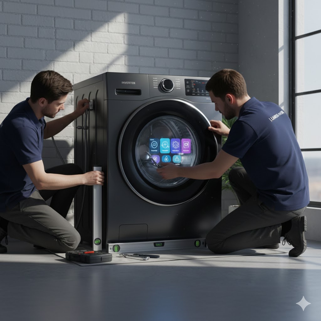 غسالة ملابس أوتوماتيكية 8 كجم بتقنية Inverter، ذكية وموفرة للطاقة 🧺