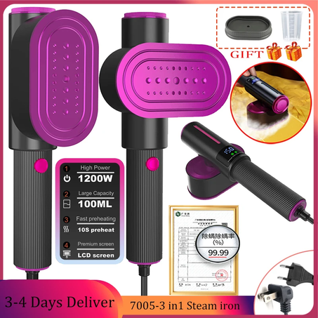 مكواة بخار محمولة من YDSC، مكواة بخار يدوية، 2 في 1 للكي والتبخير، مكواة سفر مضادة للتجاعيد