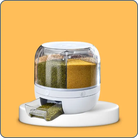 مخزن وموزع الحبوب الجافة