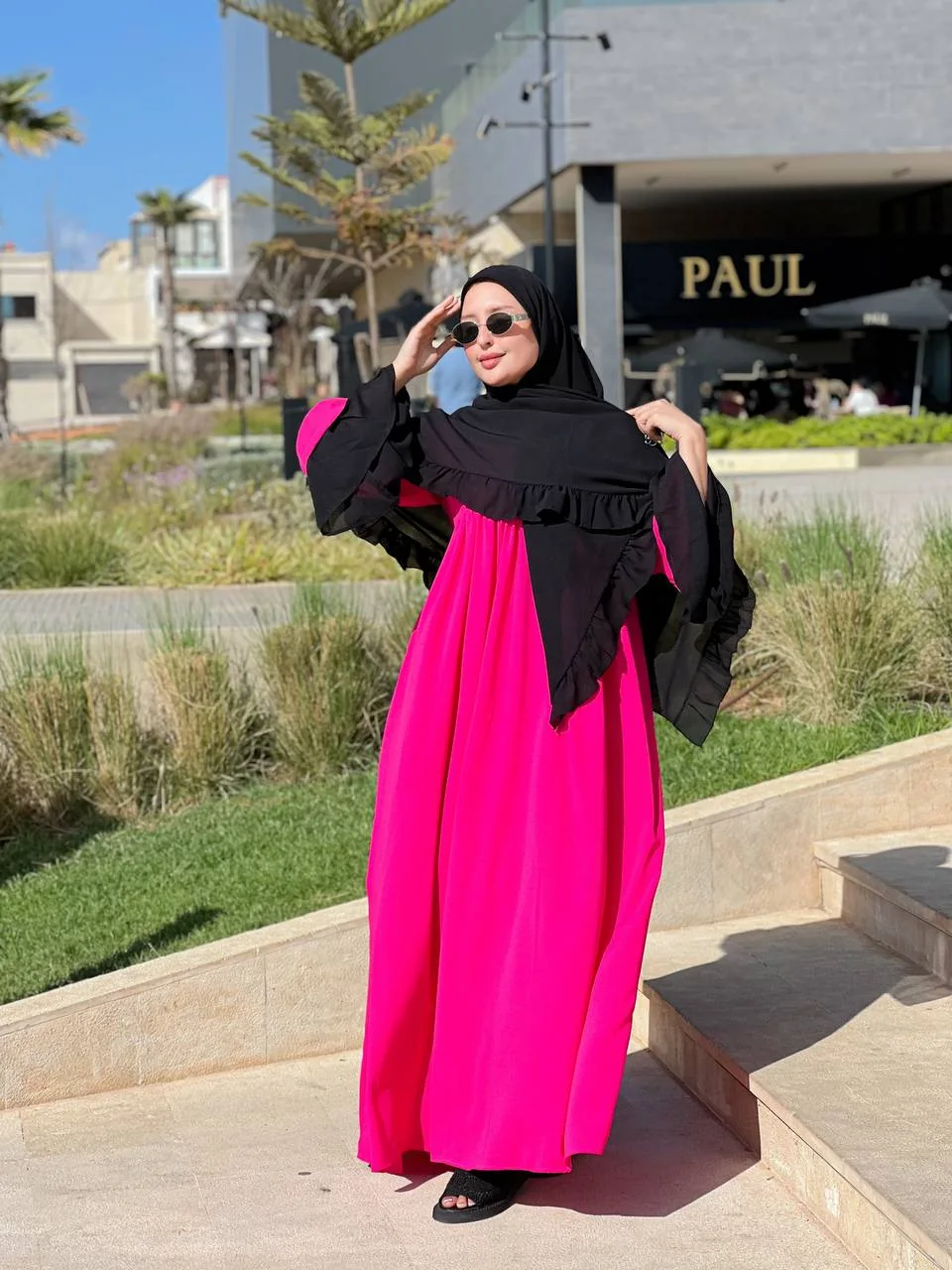 كسوة راقية من قطعتين، للجميع المناسبات كريب روزا