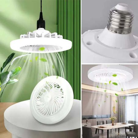 مروحةلتبريد الغرفة ومصباح في نفس الوقت 2 في 1 بأوضاع إضاءة متعددة ويعمل باتليكومند-الجودة الاولى