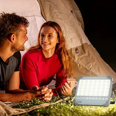 بروجيكتور الطاقة الشمسية 200 واط المحمول متعدد الاوضاع + Power Bank لشحن الهاتف 🎁