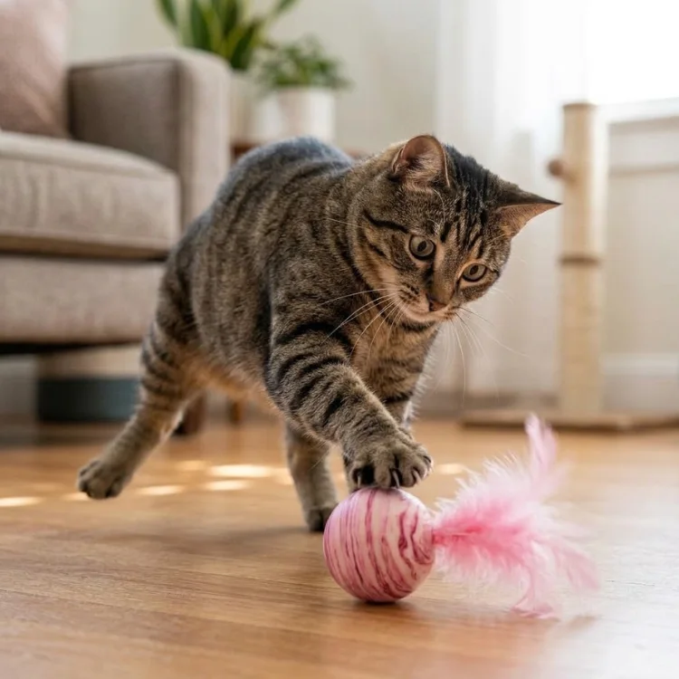 Balle de Jeu Interactive avec Plumes