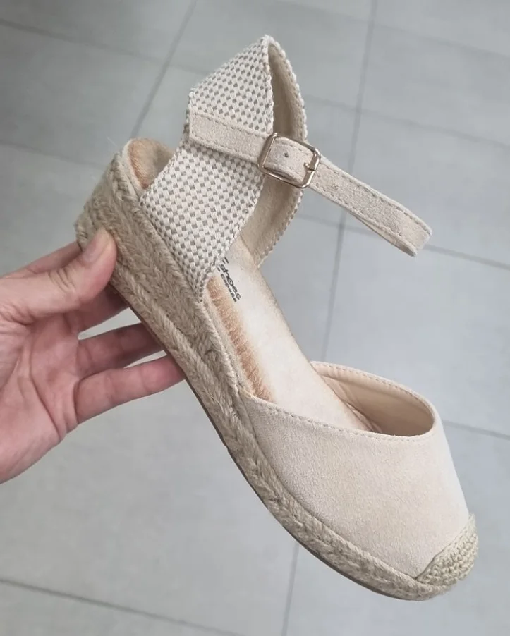 sandale plateforme raphia