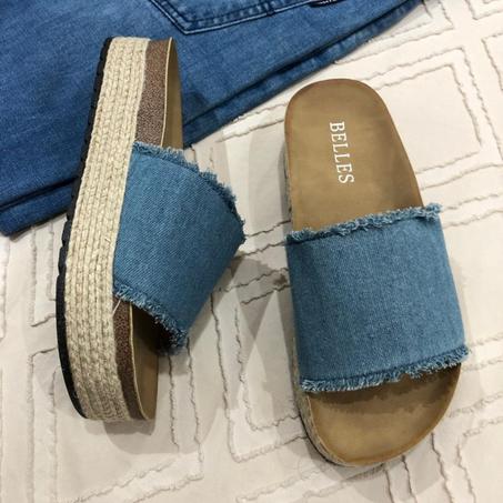 Sandales Jeans Raphia
