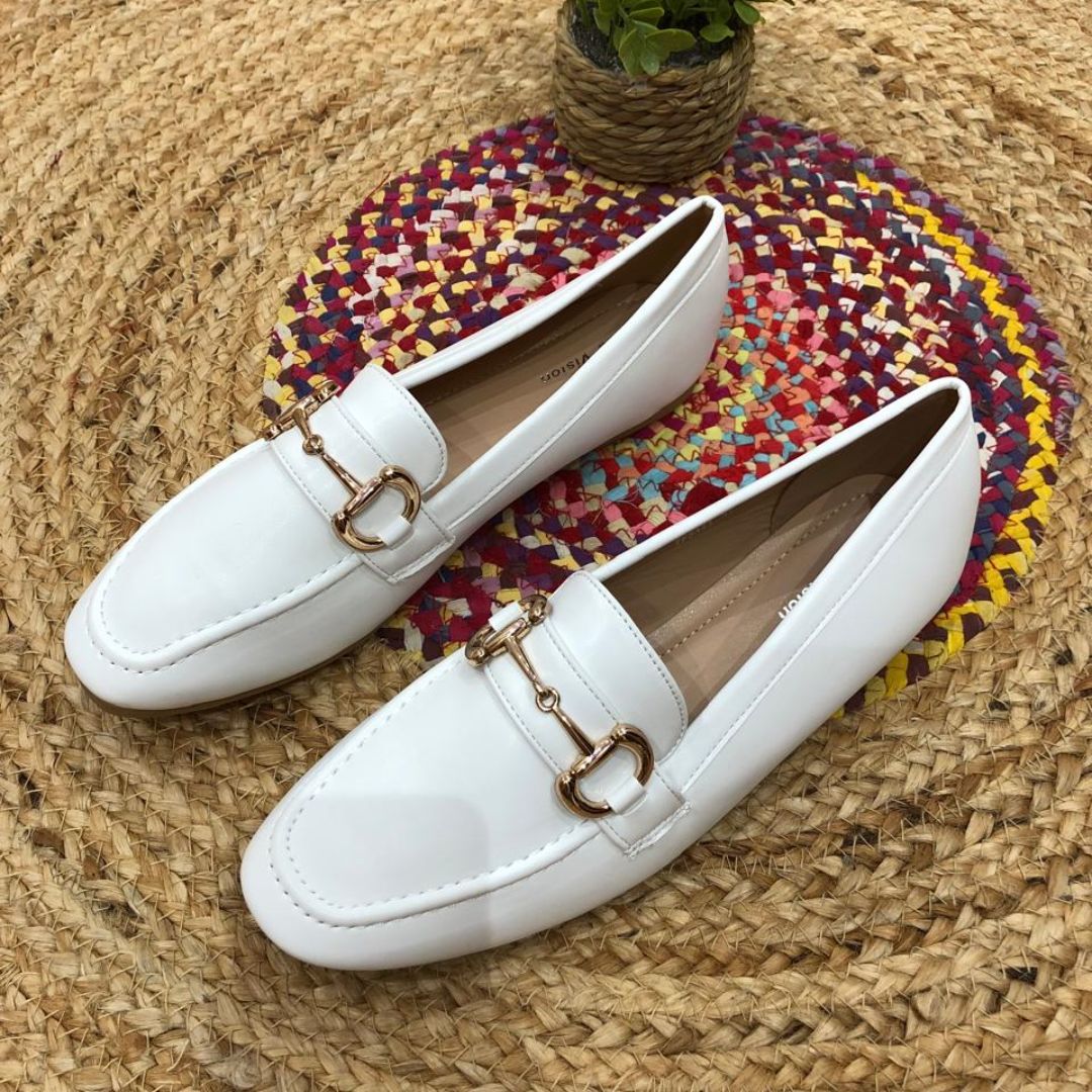 Mocassin Gucci Blanc