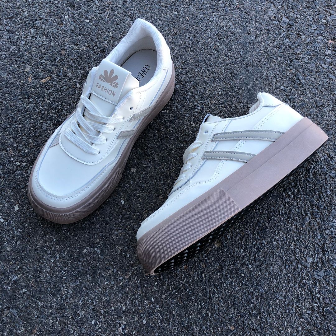 Baskets Fashion - Beige/Kaki