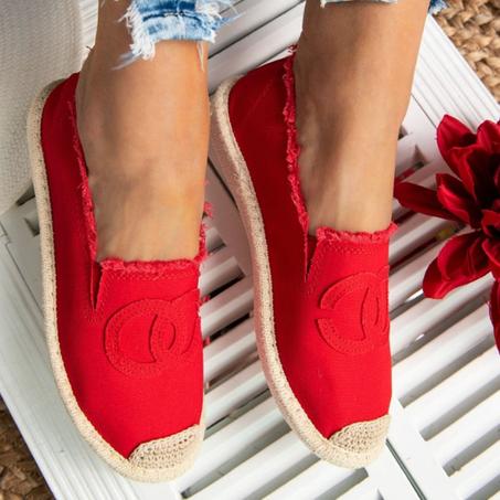 Espadrilles Confort Femme - Rouge