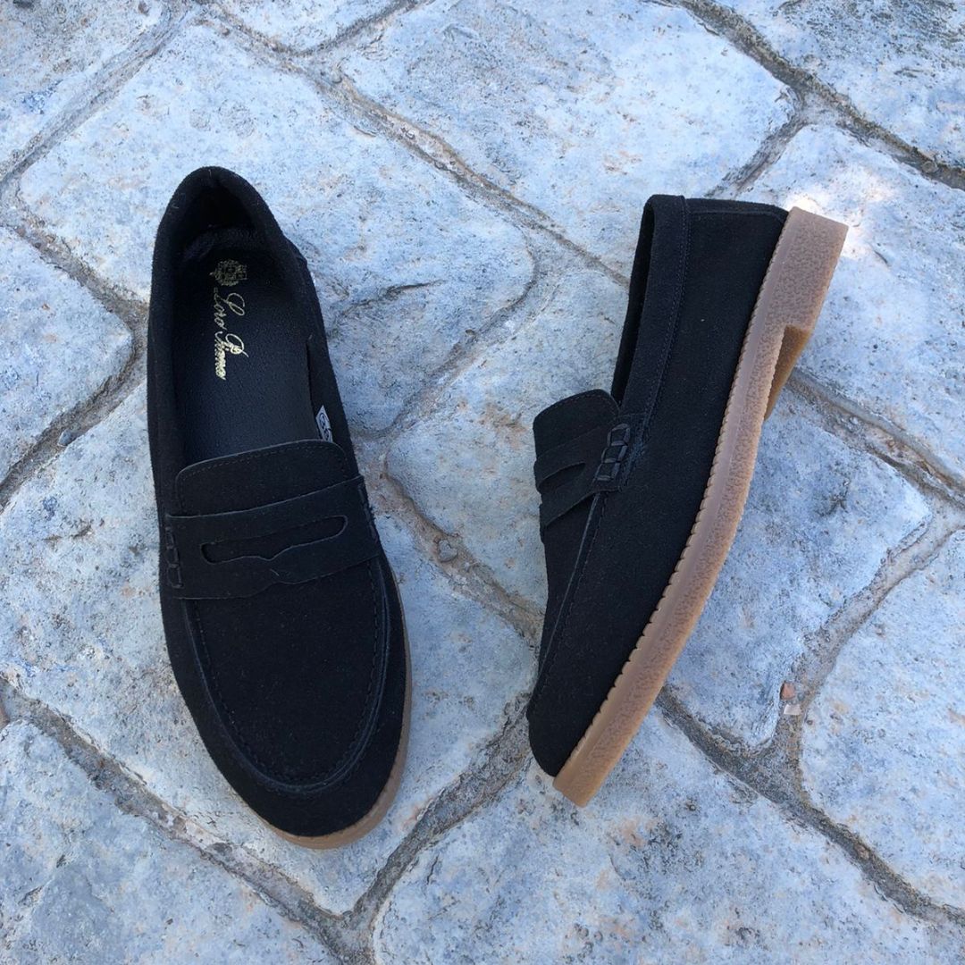 Mocassin Daim Femme - Noir