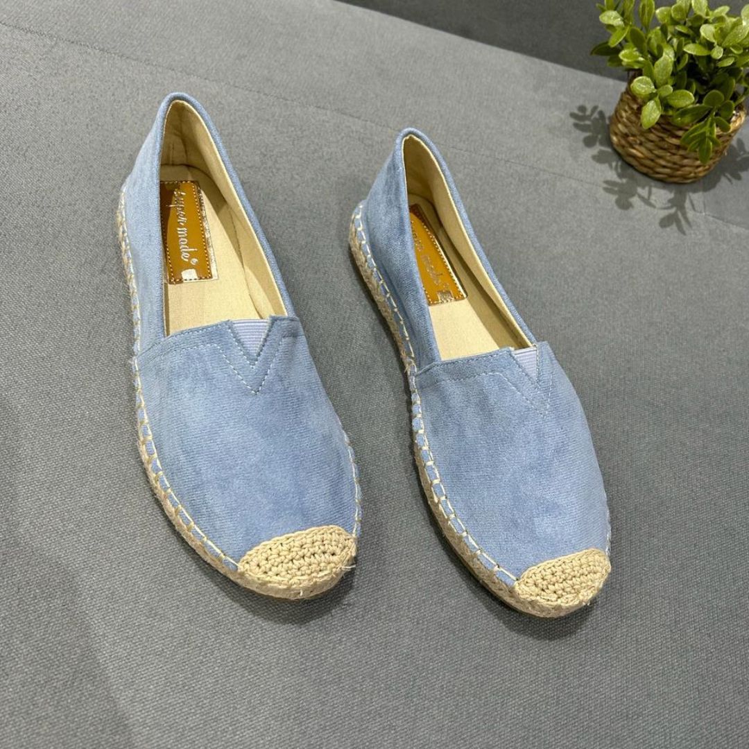 Pucket-Mocassin Raphia Daim