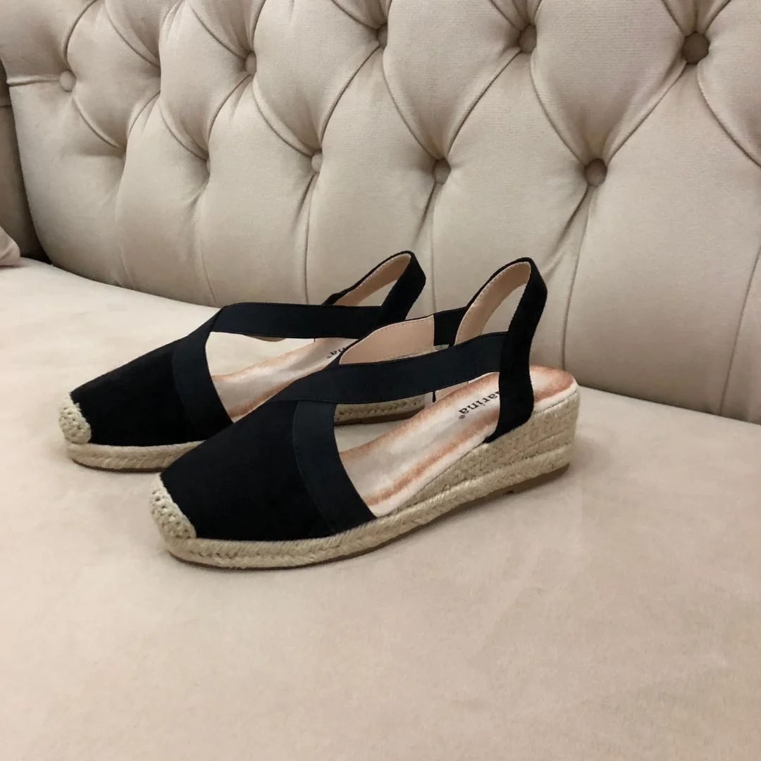 Sandales Raphia - Marbella - Noir