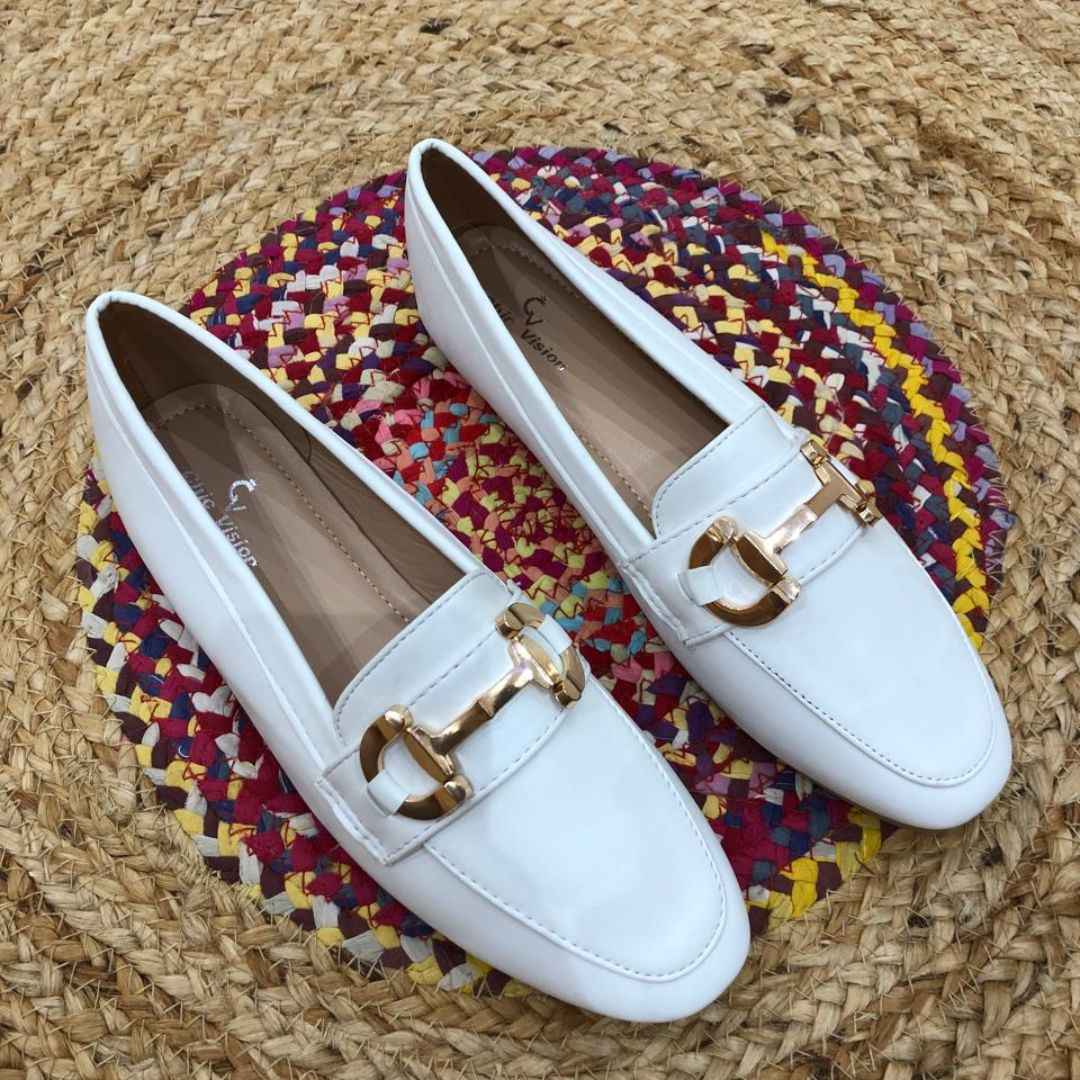 Mocassin Agrada Blanc