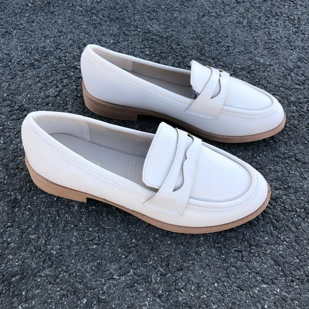 Mocassin Cuir Médical - Beige