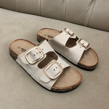 Sandale plate Andarina - Beige
