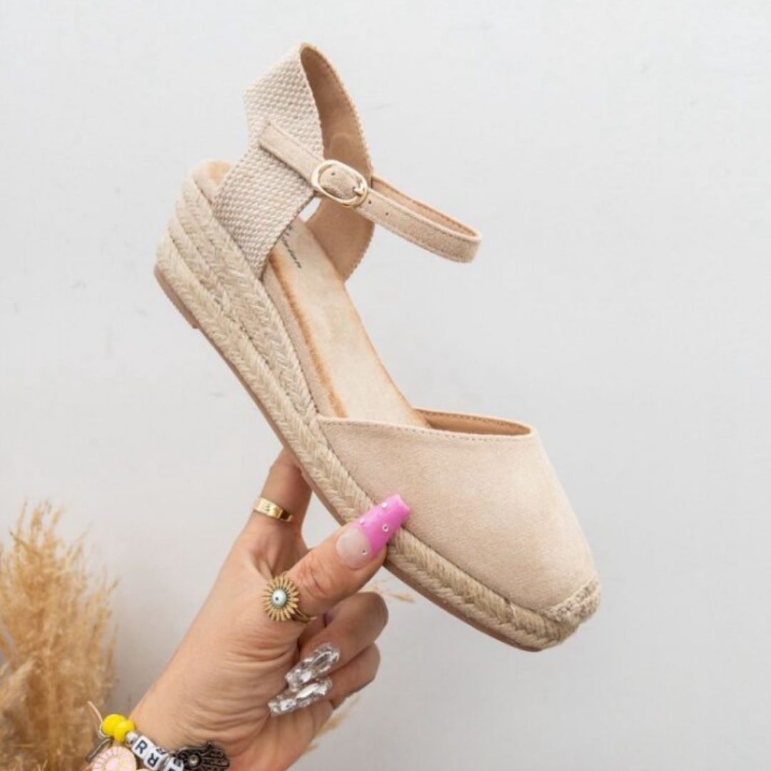 Acuario-Sandales Raphia Compensées