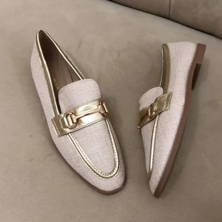 Mocassin Alta Moda - Beige/doré