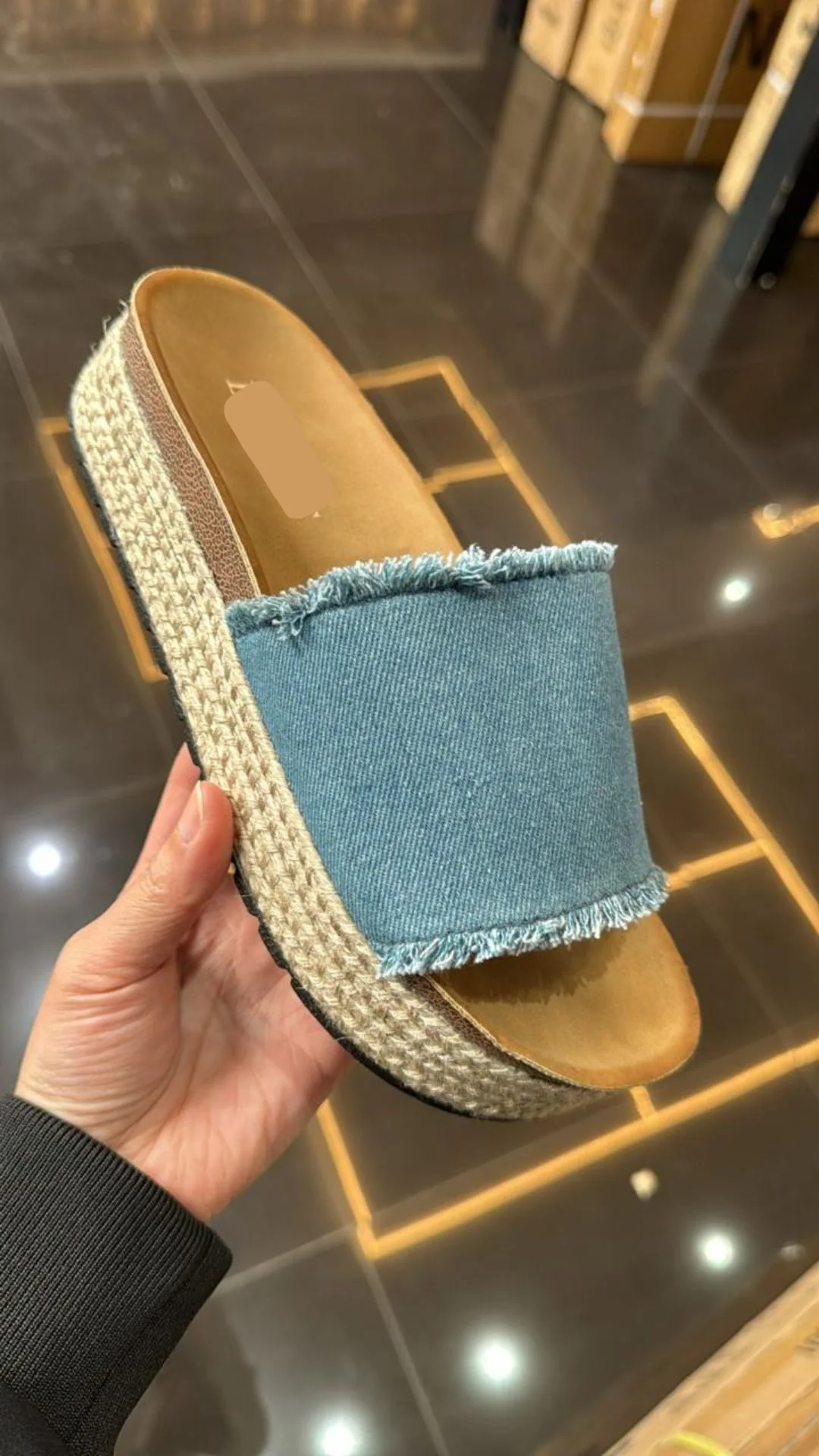 Sandales Jeans Raphia