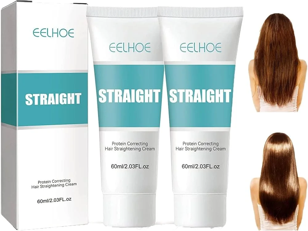 كريم فرد الشعر، تصحيح بروتين الشعر، لمعان الشعر ونعومته، كريم فرد الشعر المصحح، كريم فرد الشعر المغذي والسريع التنعيم بالكولاجين للشعر المجعد (قطعة واحدة)