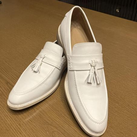 mocassins blan bon qualite