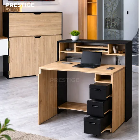 🔥 مكتب ذكي قابل للطي – الحل المثالي لتوفير المساحة وتنظيم عملك بأناقة!