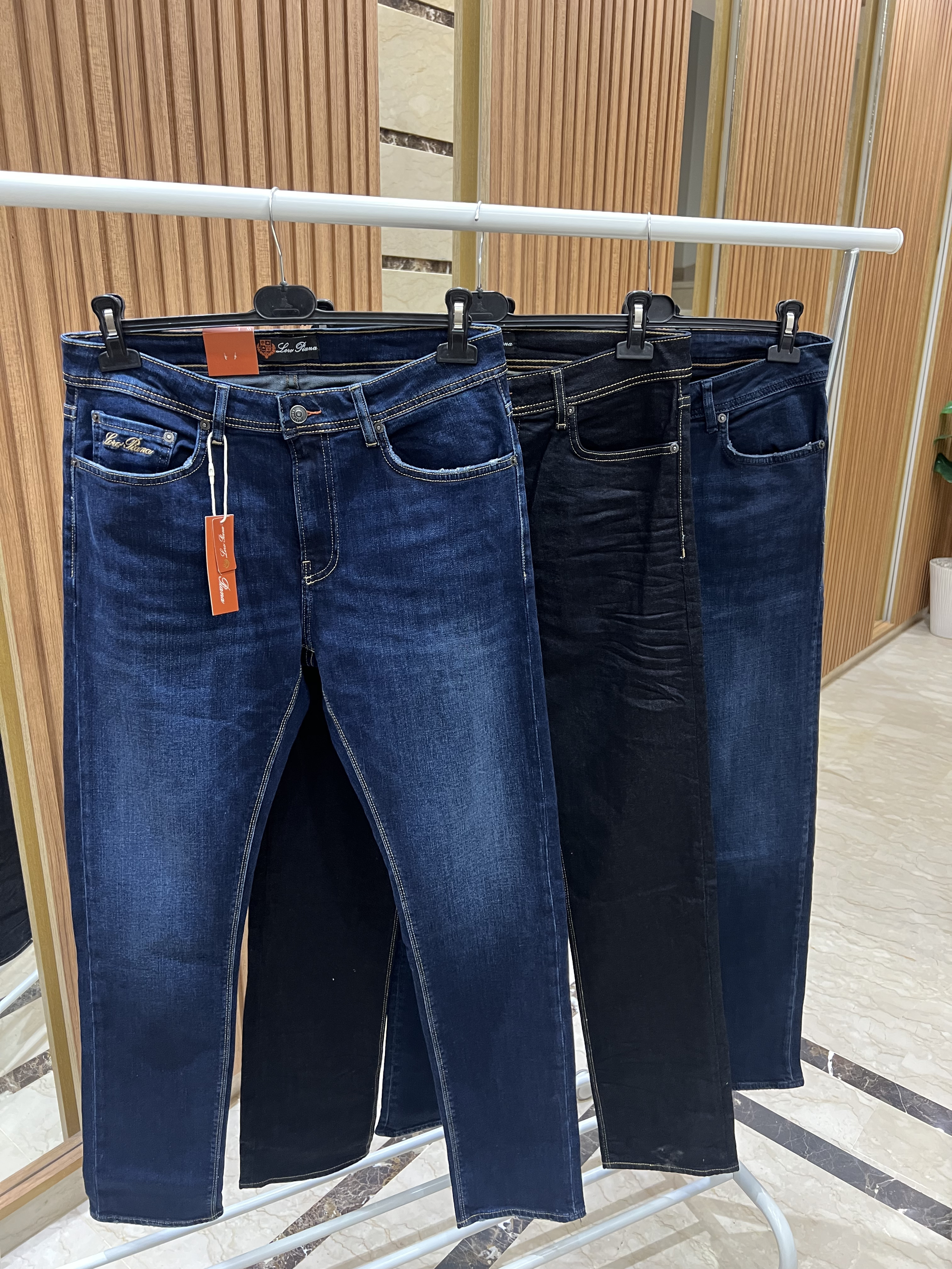 Jeans Loro Piana Bleu Marine
