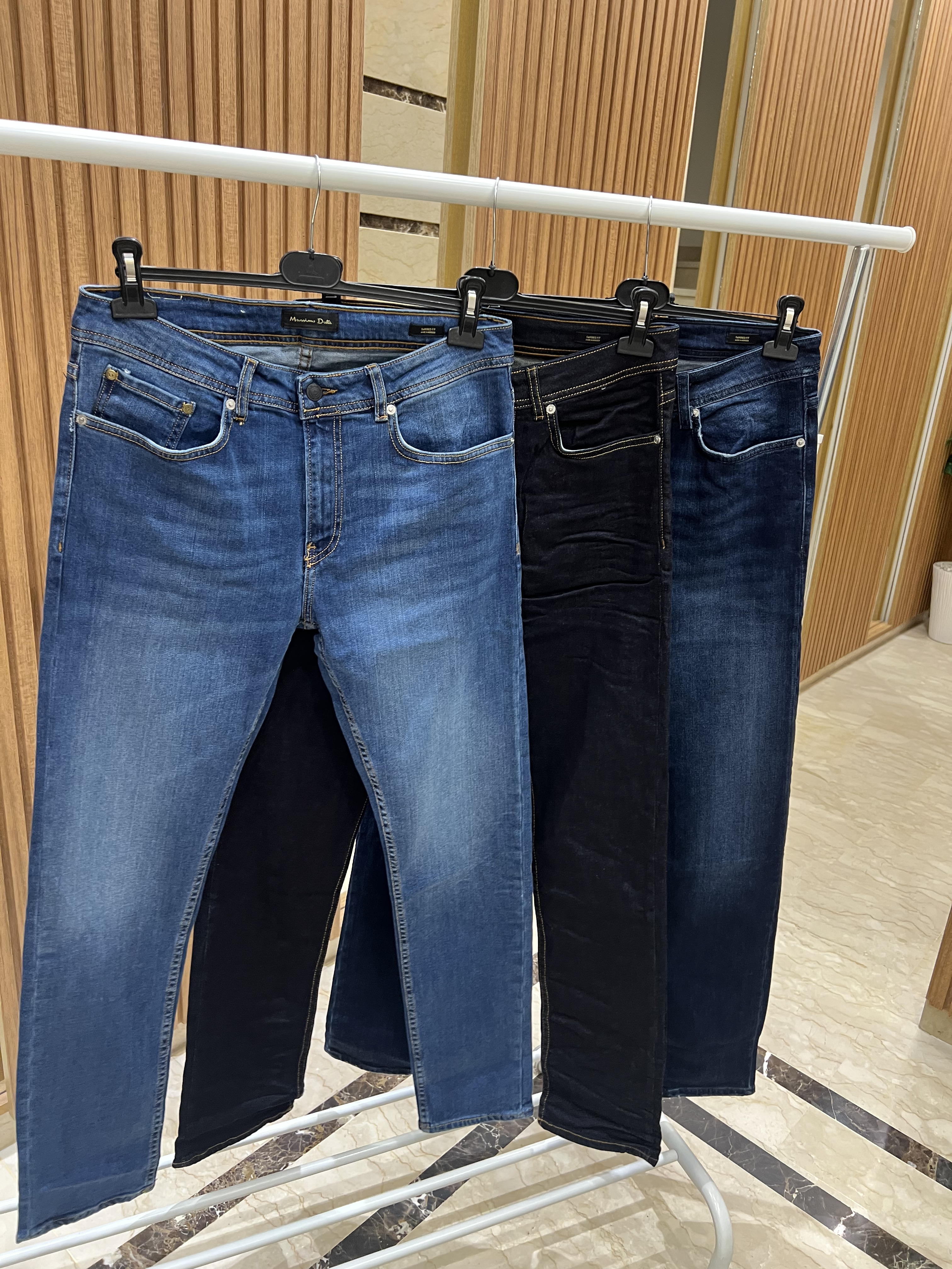 Jeans Massimo Bleu Délavé