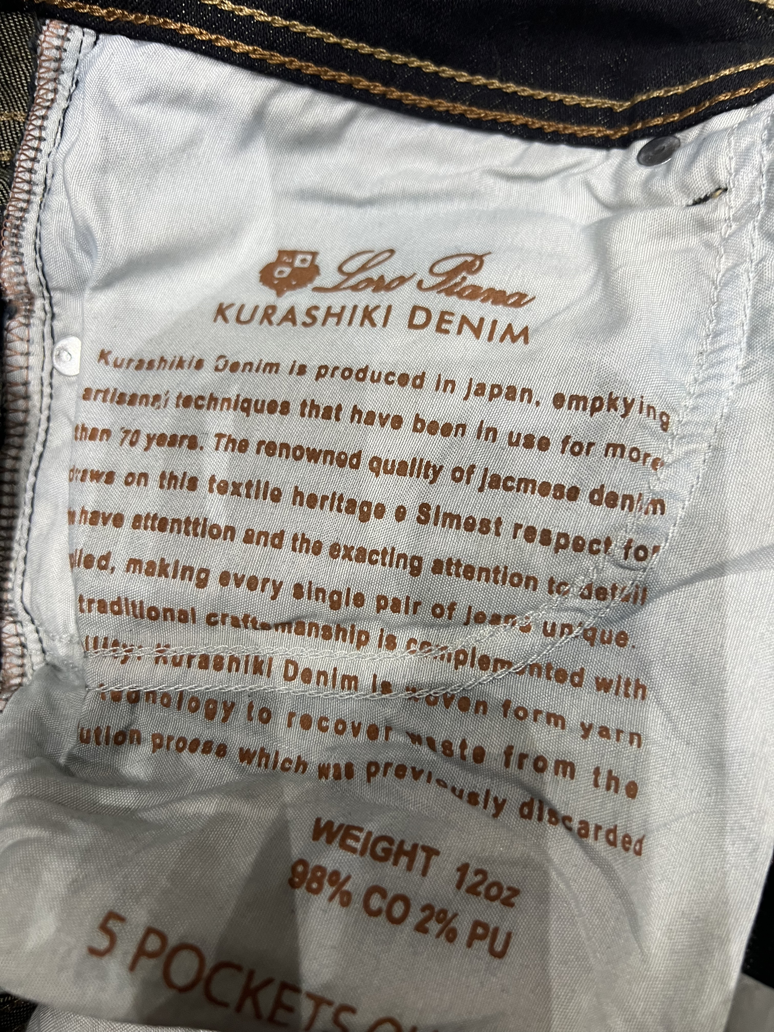 Jeans Loro Piana Bleu Foncé