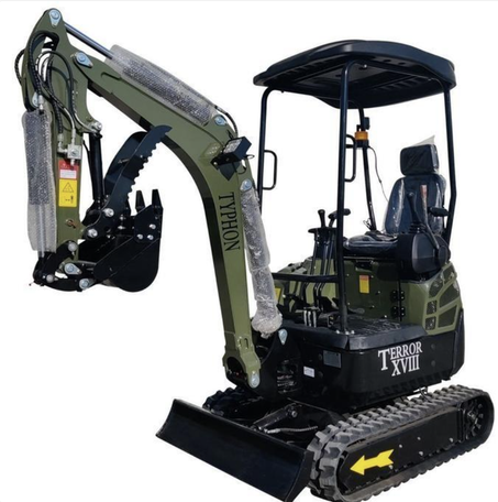 2025 4,000 lb TYPHON TERROR XVIII Mini Excavator – Kubota D902 Diesel Engine | EPA Certified