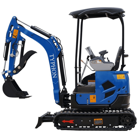 2025 3,800 lb TYPHON TERROR XVII Mini Excavator Rubber Track with Kubota D902 Diesel Engine USA