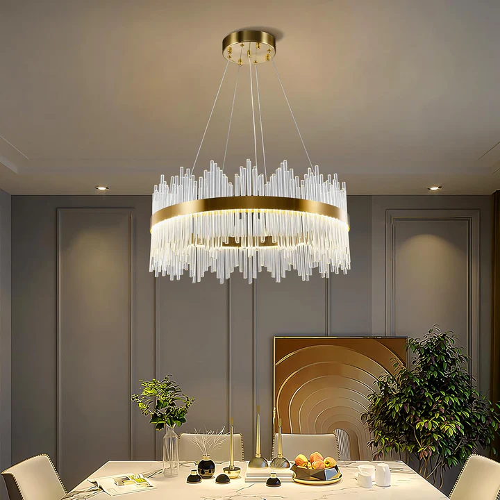 Lustre MORALS Ronde au design moderne contemporain