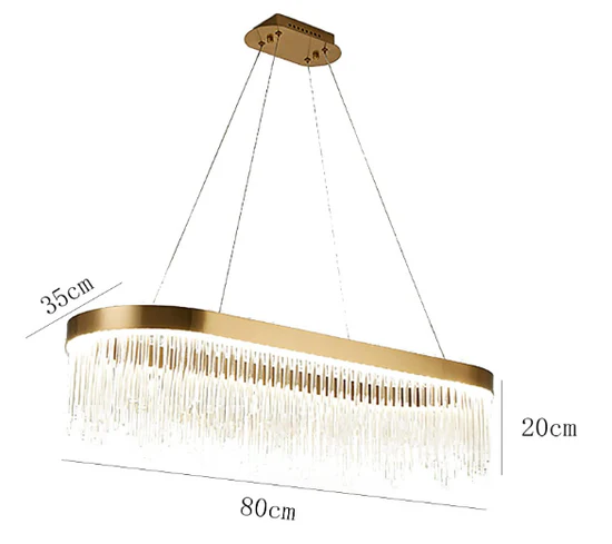Lustre MORALS Ovale au design moderne contemporain