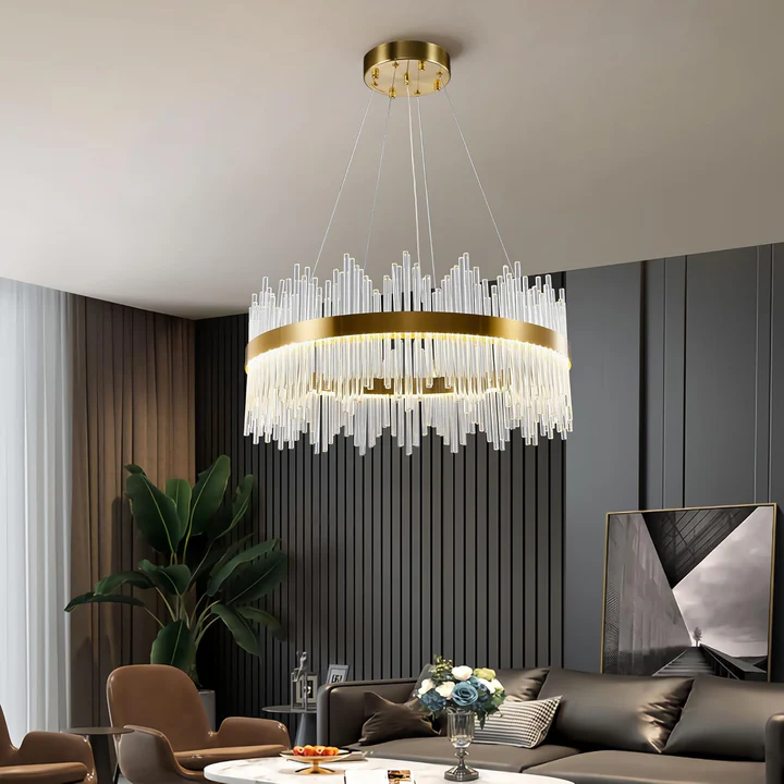 Lustre MORALS Ronde au design moderne contemporain