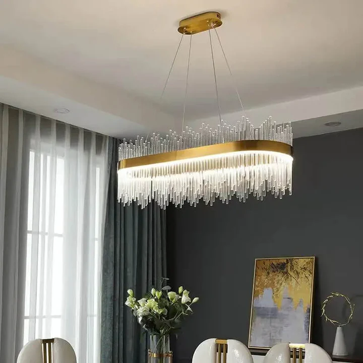 Lustre MORALS Ovale au design moderne contemporain