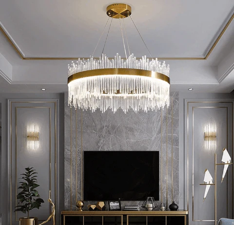 Lustre MORALS Ronde au design moderne contemporain