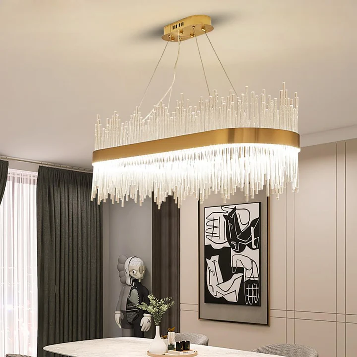 Lustre MORALS Ovale au design moderne contemporain