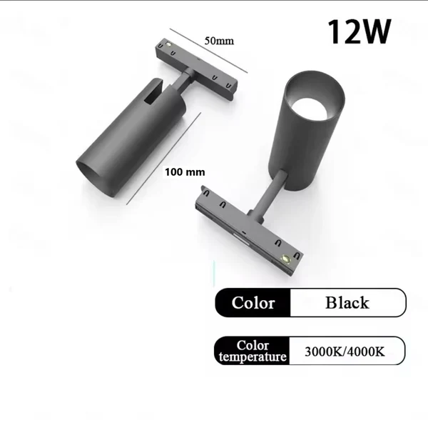 Projecteur LED pour rail magnétique