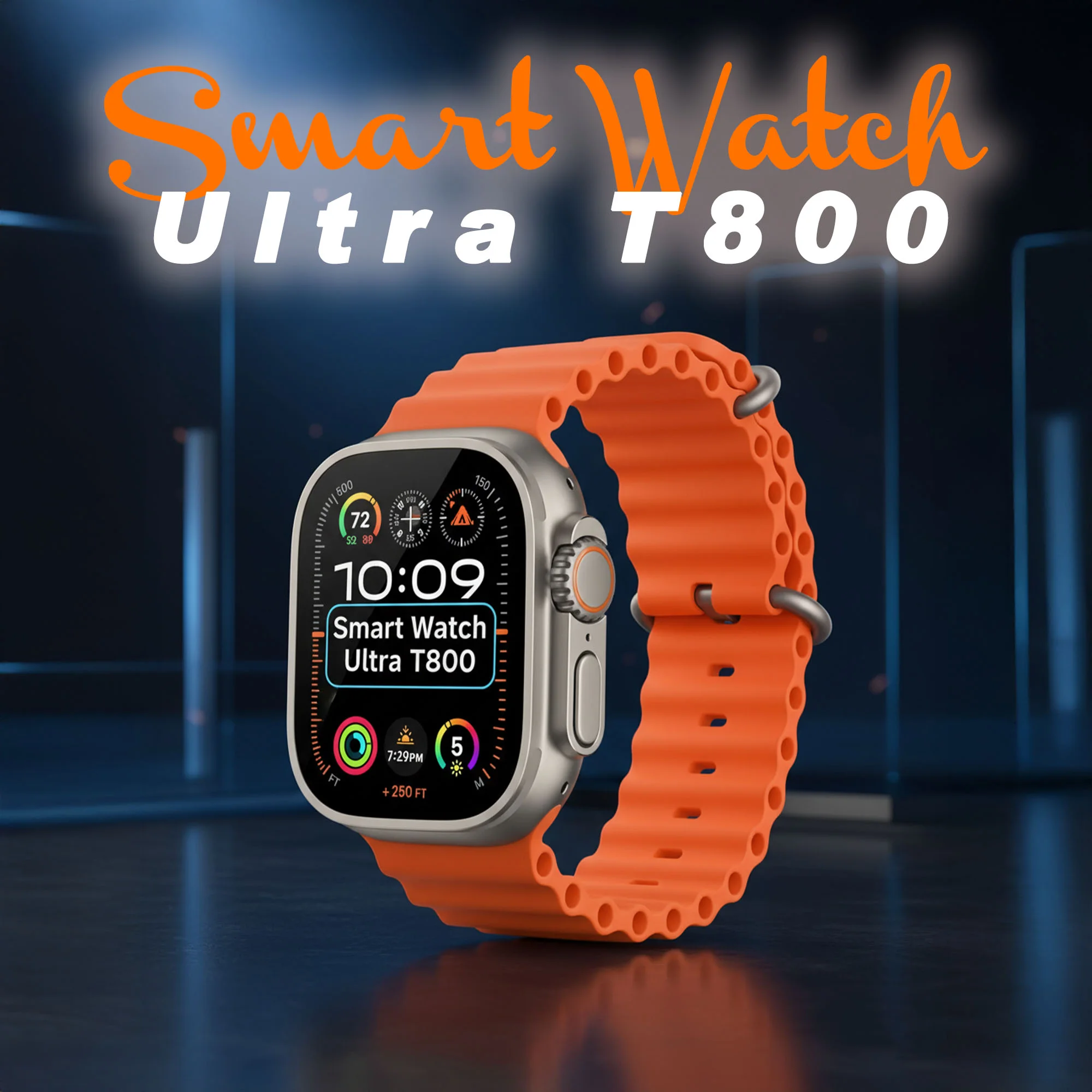 ساعة الترا T800 الذكية (شاشة عملاقة 1.99 إنش) - أناقة التكنولوجيا بلمسة رياضية (من متجر Symalo)