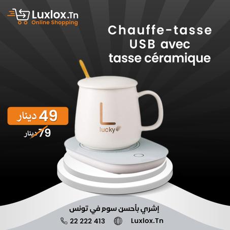 Chauffe-tasse USB avec tasse céramique