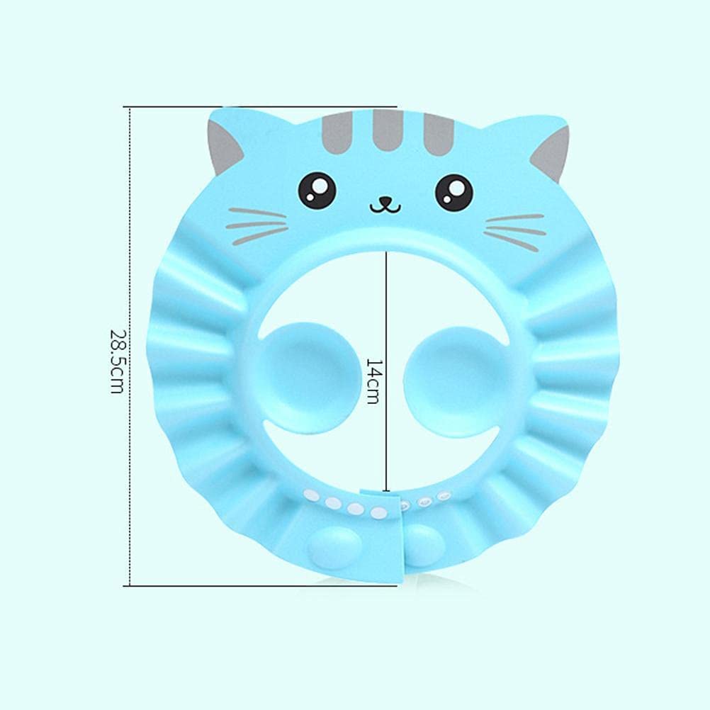 Bath Shower Shampoo Cap Adjustable Bathing Protection Cap Soft Waterproof Ear and Eye Protection