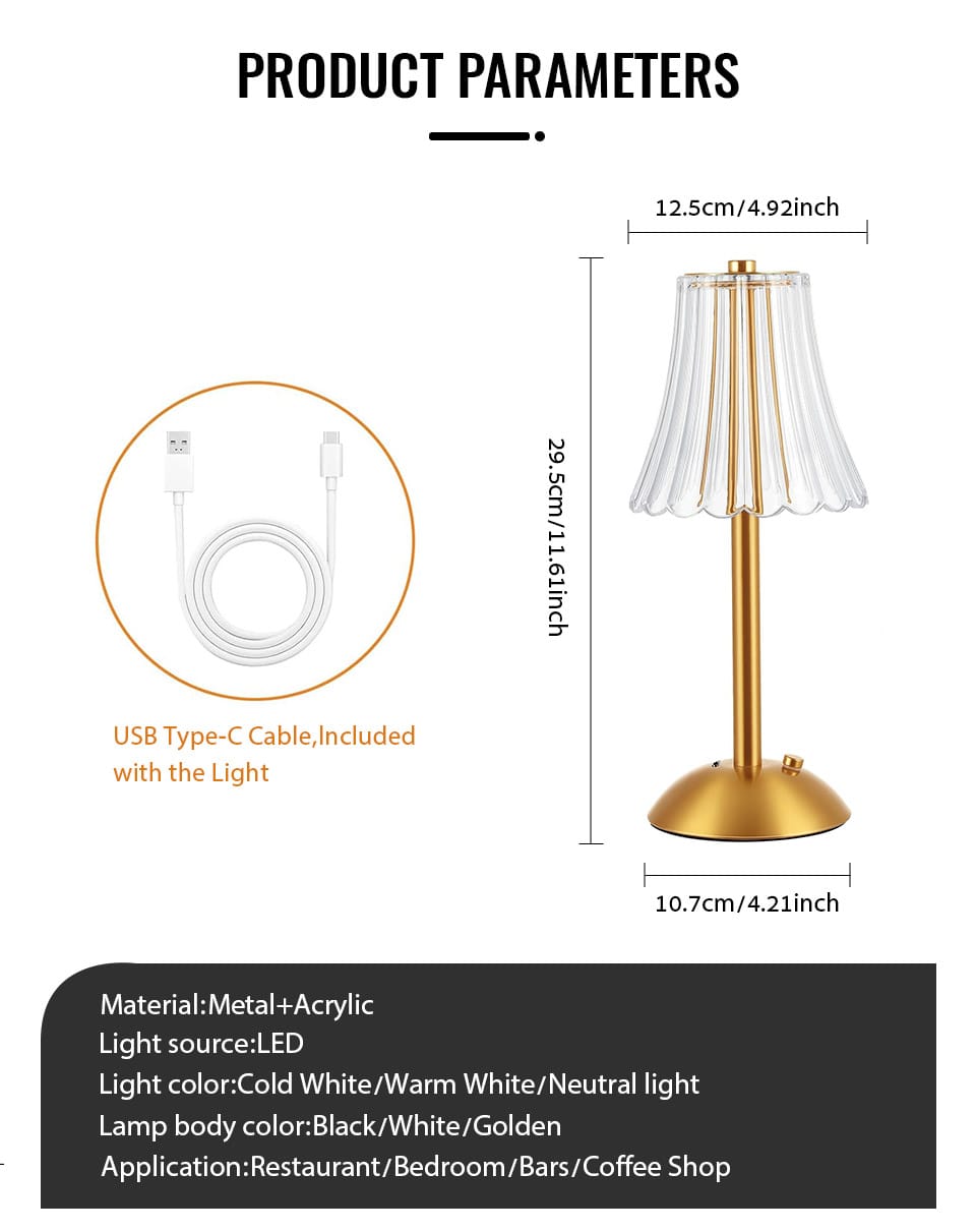 Lampes de table sans fil rechargeables