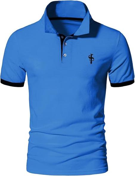 قمصان تيشورت بولوا بأكمام قصيرة من القطن