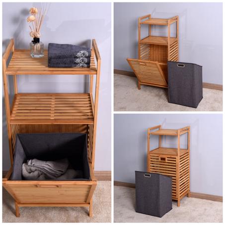 أضف لمسة من الجمال  والتنظيم إلى غرف منزلك مع منظم الغسيل من خشب البامبو