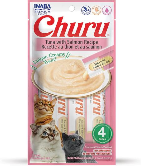 CHURU friandise en purée (Thon & Saumon) 4×14g