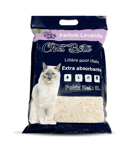 Litière Lavande agglomérant et absorbante chat botté 5L