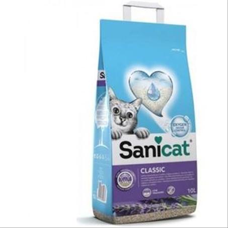 Sanicat Litière Absorbante pour chat parfum lavender 10L
