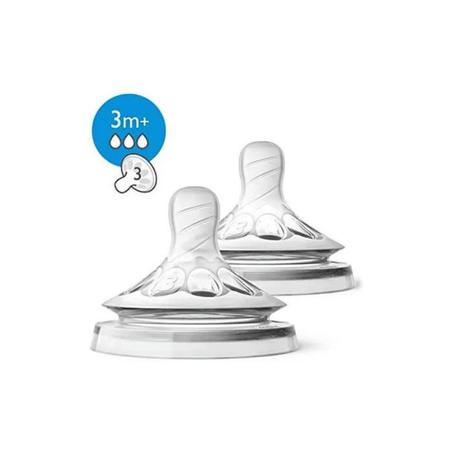 Tétine Avent Natural 3mois+ Débit moyen